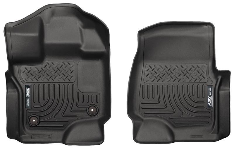 Ford F-150 Floor Mats - Front - Husky Liners - WeatherBeater - Black - `15-`23